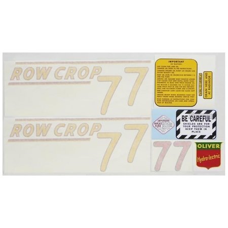 New Vinyl Cut Yellow Complete Decal Set for Oliver Tractor 77 Row Crop -  AFTERMARKET, MAE30-1332